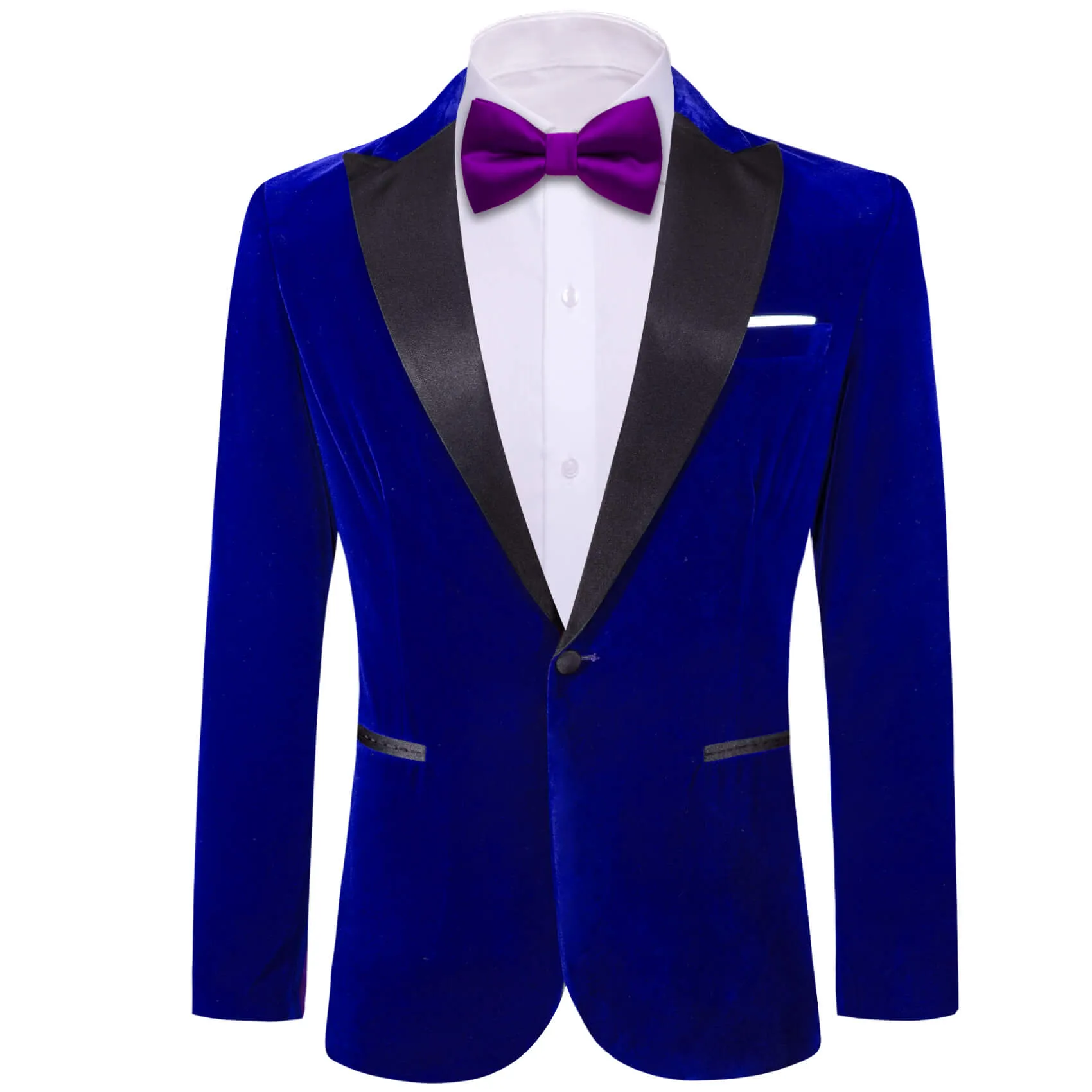 Ties2you Peak Collar Suit Navy Blue Solid Silk Men's Slim Suit