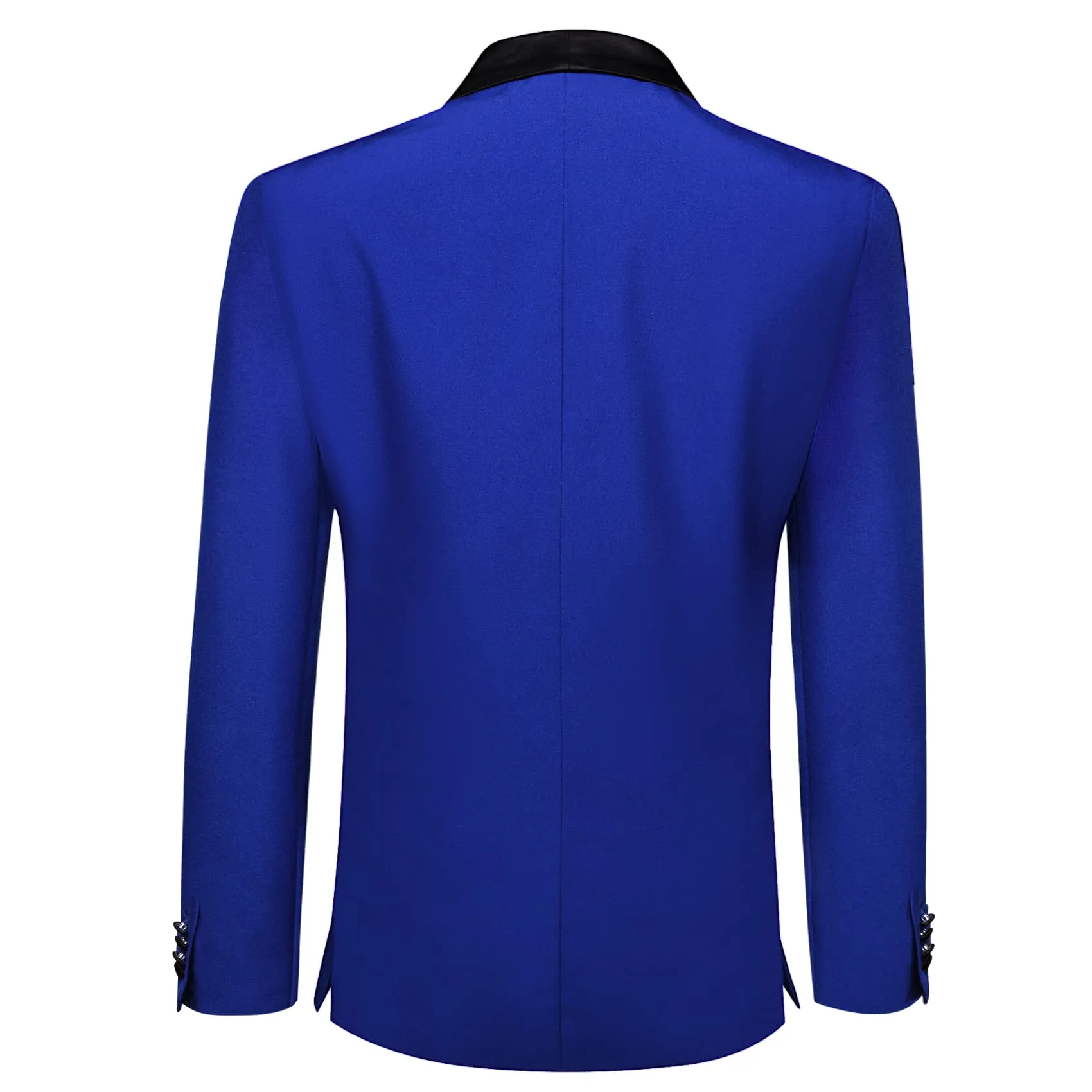 Ties2you Prom Suit Shawl Collar Egyptian Blue Solid One Button Up Silk Mens Slim Fit Suit