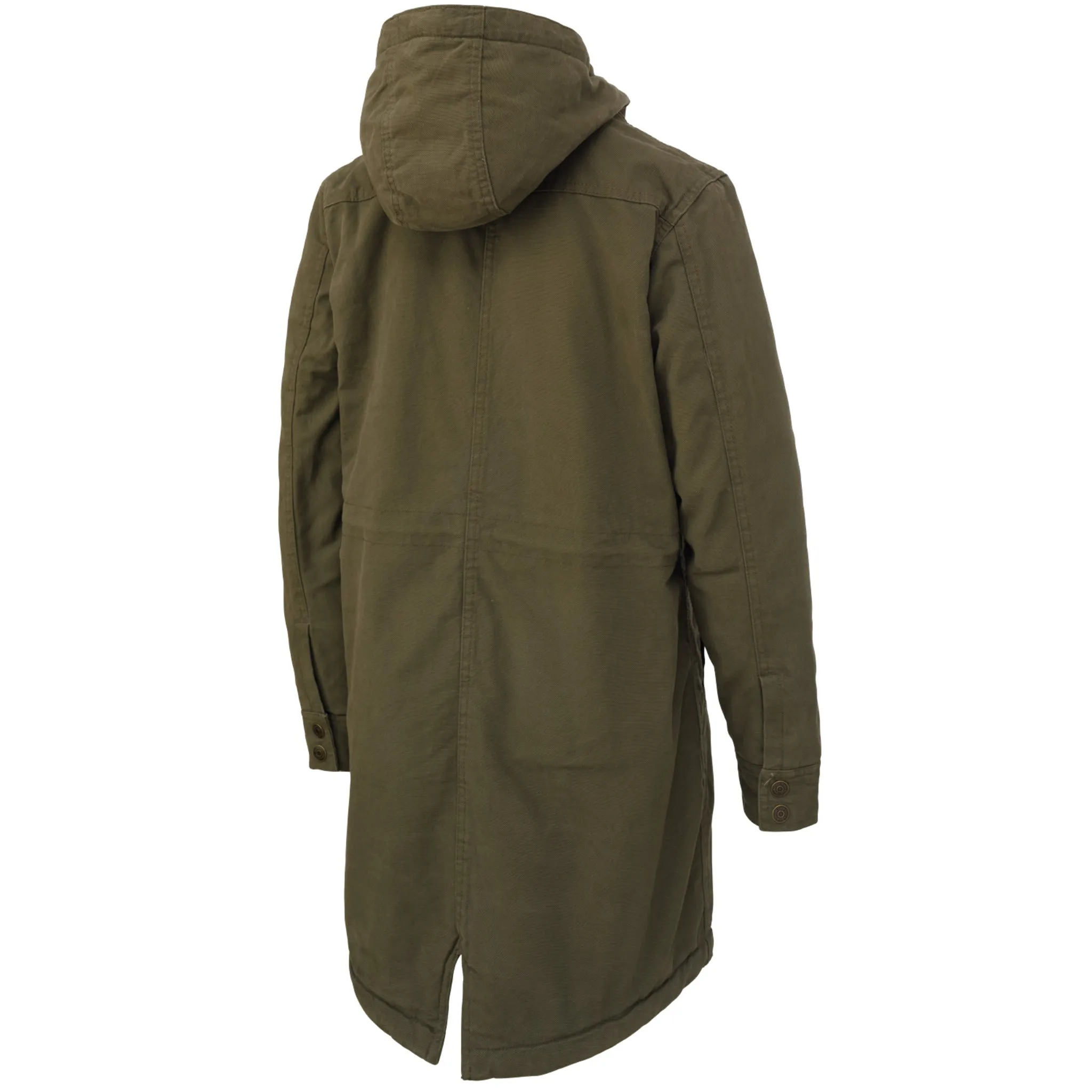 Tough Duck Woman's Winter Work Jacket WJ20 Sanded Duck Sherpa Lined Insulated Attached Hood with Drawstring Sizes XS-2XL