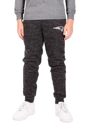 Ultra Game NFL Official Youth Super Soft Supreme Jogger Sweatpants, New England Patriots, Black Snow|New England Patriots