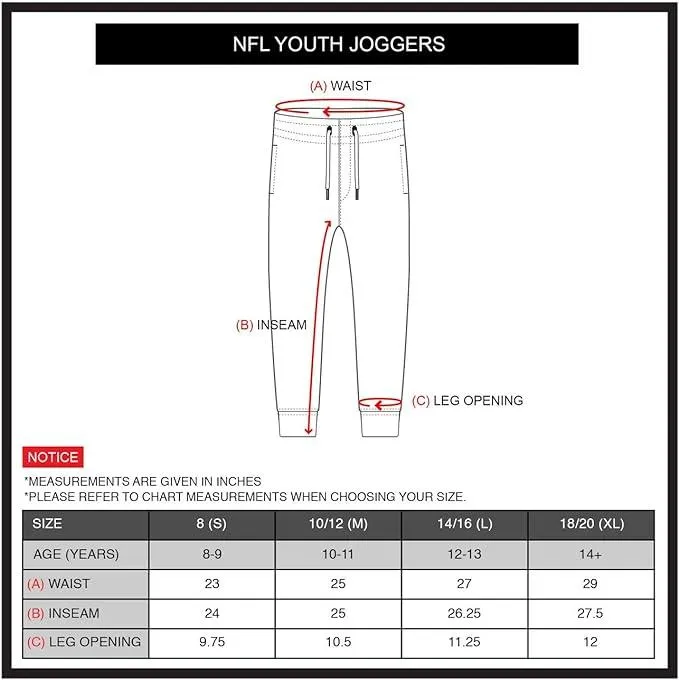 Ultra Game NFL Official Youth Super Soft Supreme Jogger Sweatpants, New England Patriots, Black Snow|New England Patriots