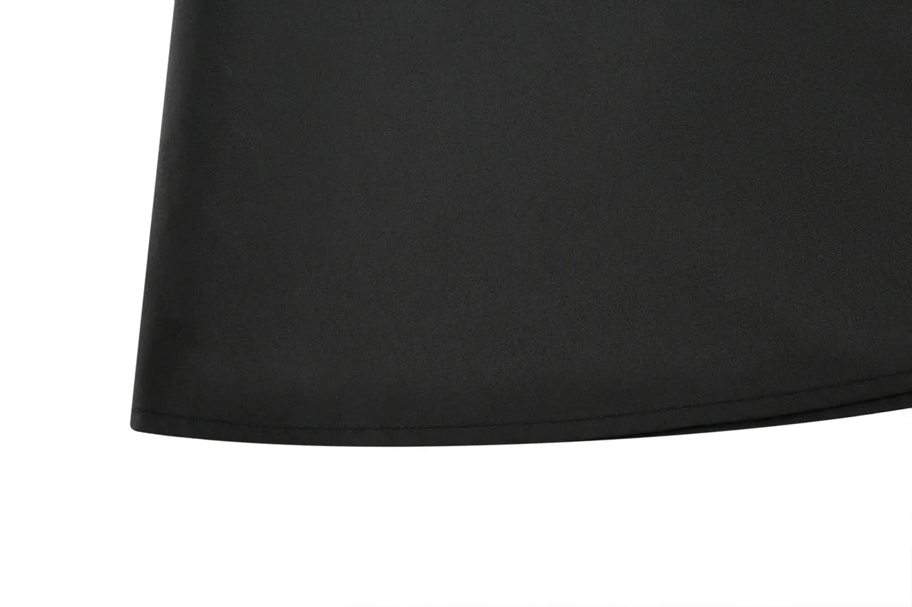 V-Neck Puff Sleeves Fit & Flare Dress with Fabric Belt