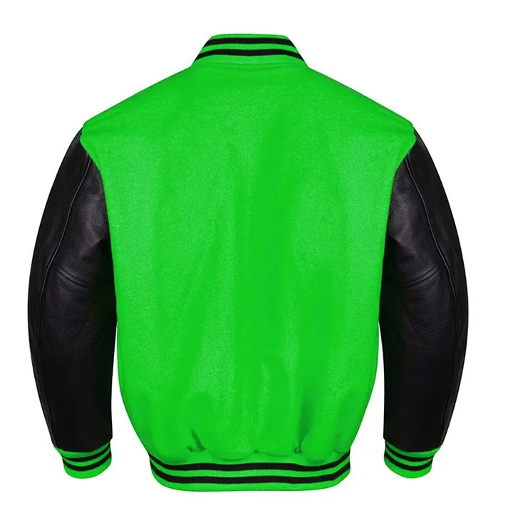 Varsity Jacket Kelly Green - Black