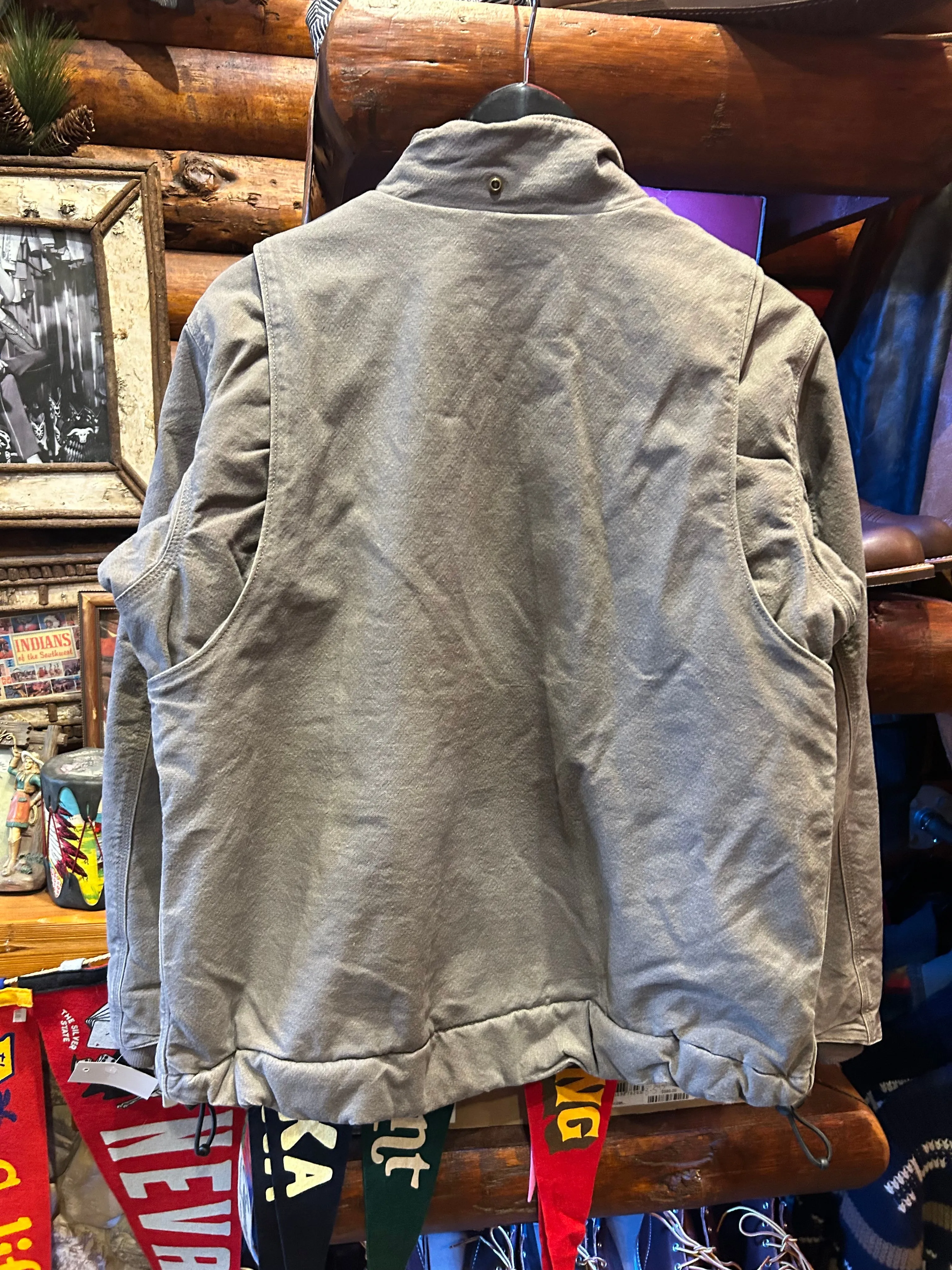 Vintage Carhartt Mint Condition Grey Sherpa Duckcloth, 14 / Small
