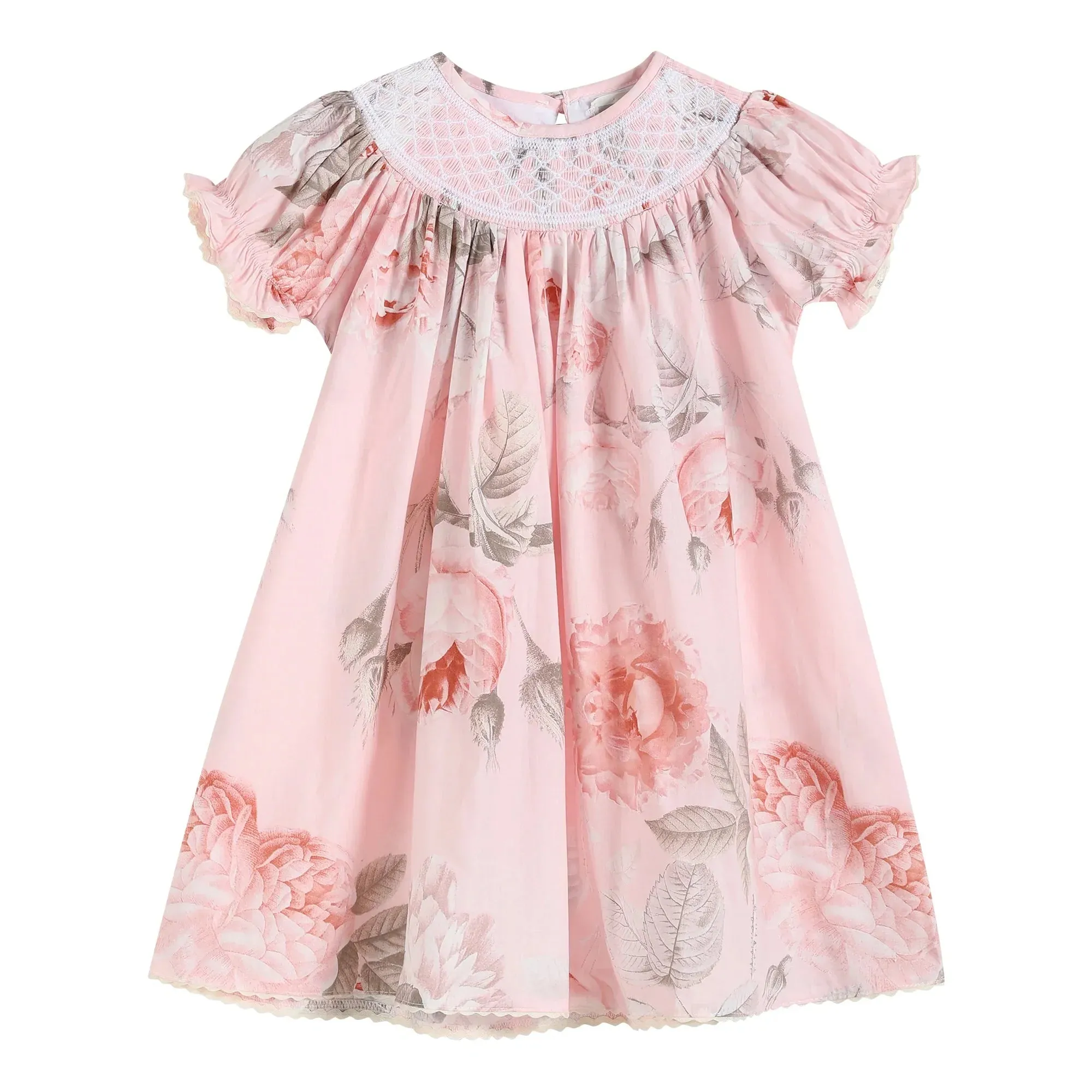 Vintage Rose Smocked Dress