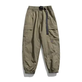 Wiaofellas  -   men's spring new Japanese high-quality white background high-quality cargo casual pants