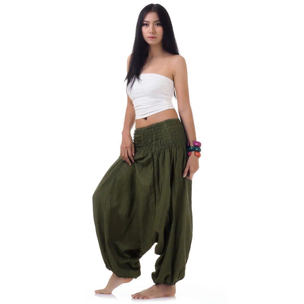 Women's 2-in-1 Jumpsuit Harem Pants Forest Green Oasis
