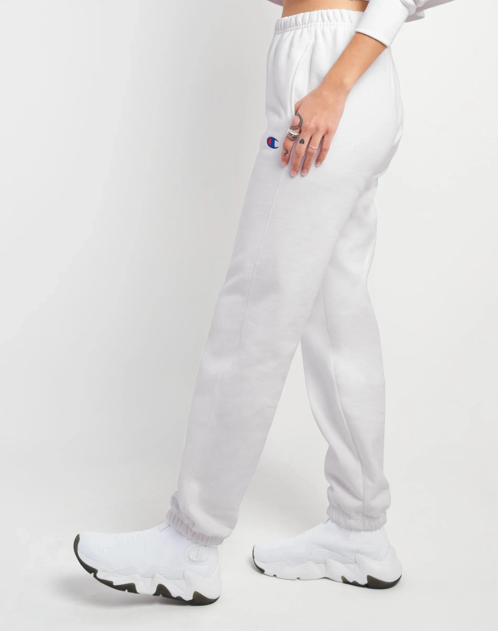 Women's Champion Reverse Weave Oversized Sweatpants White