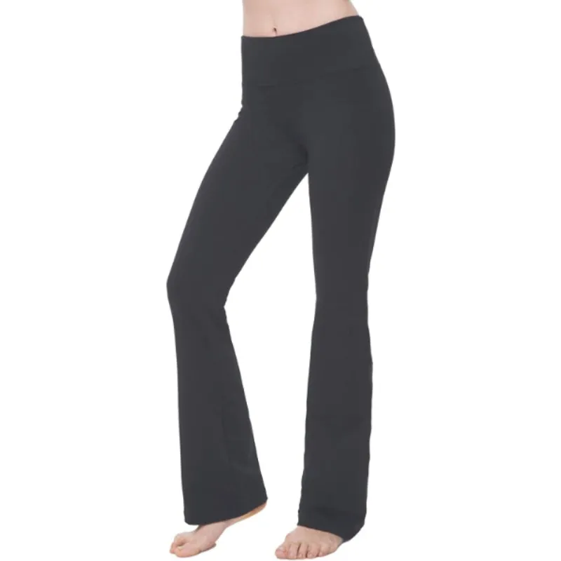 Women's Solid Bootcut Yoga Pants High Waist Stylish Workout Leggings