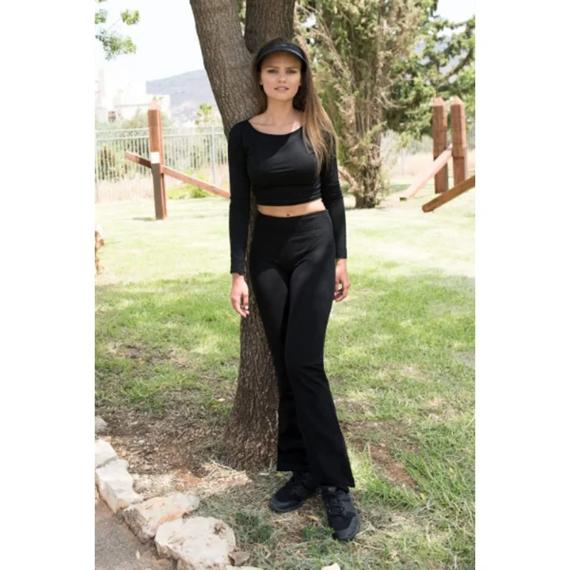Women's Solid Bootcut Yoga Pants High Waist Stylish Workout Leggings