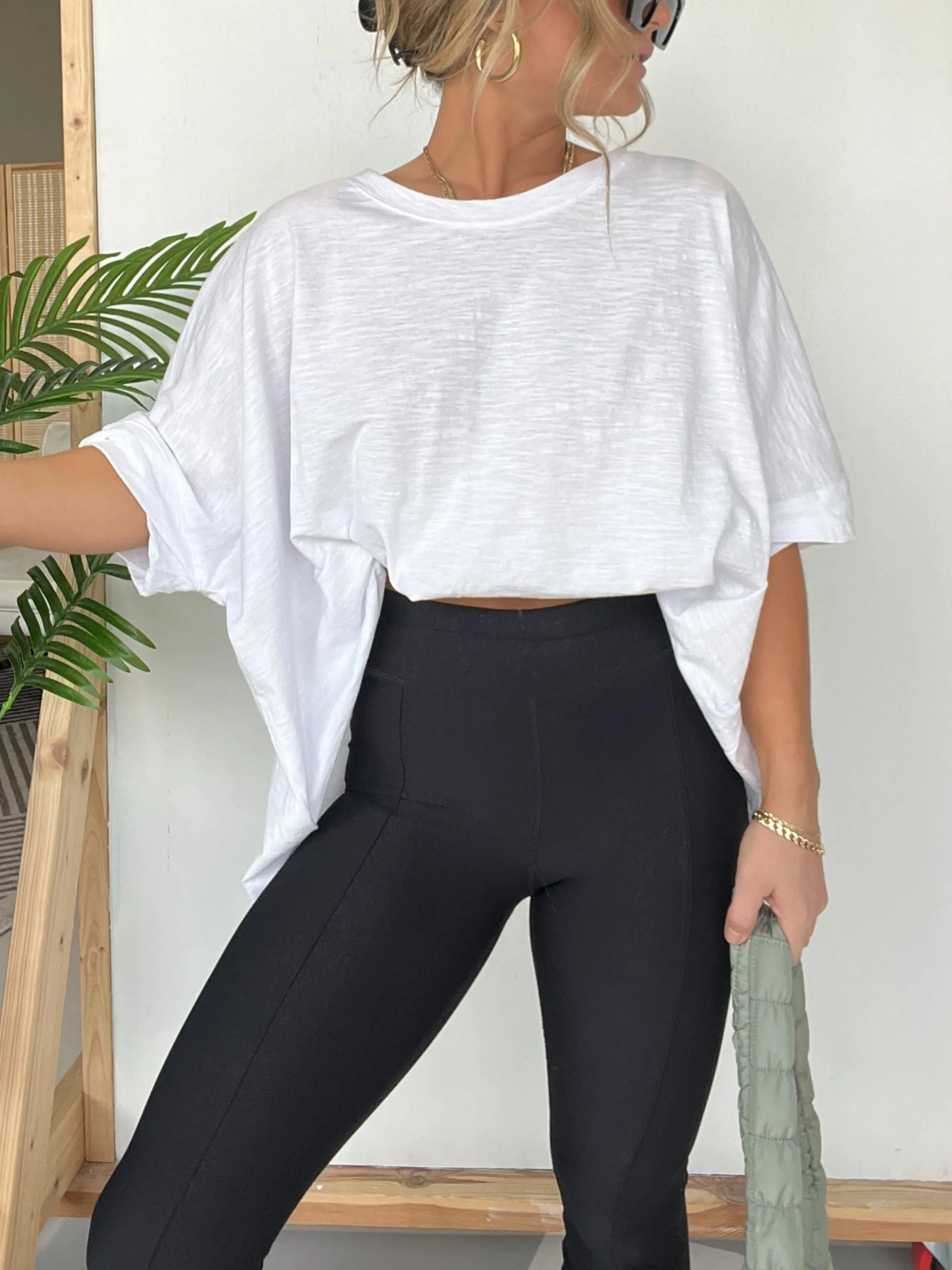 Women's Solid Colour Loose Round Neck Oversized T-Shirt (Buy 3 Free Shipping)