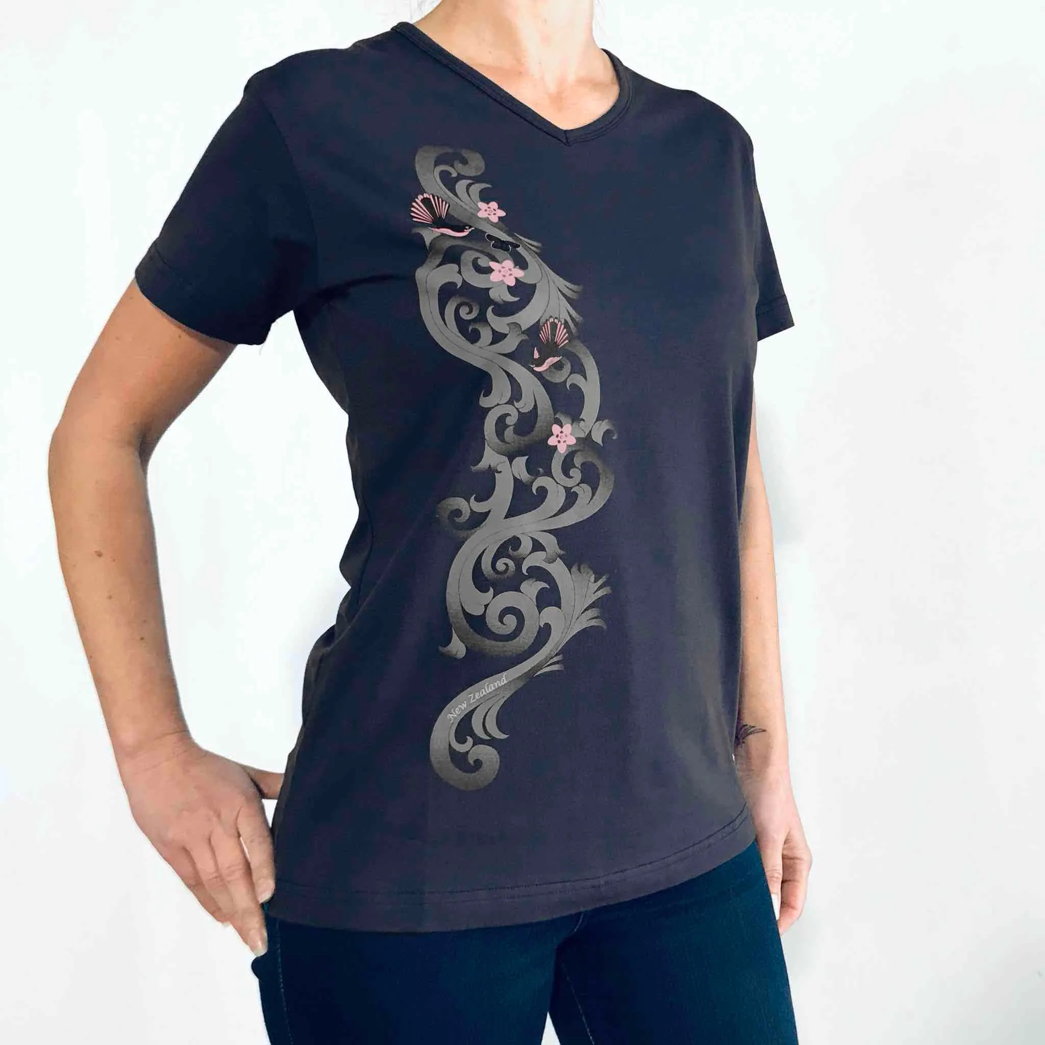 Womens T Shirt - Fantail Filigree