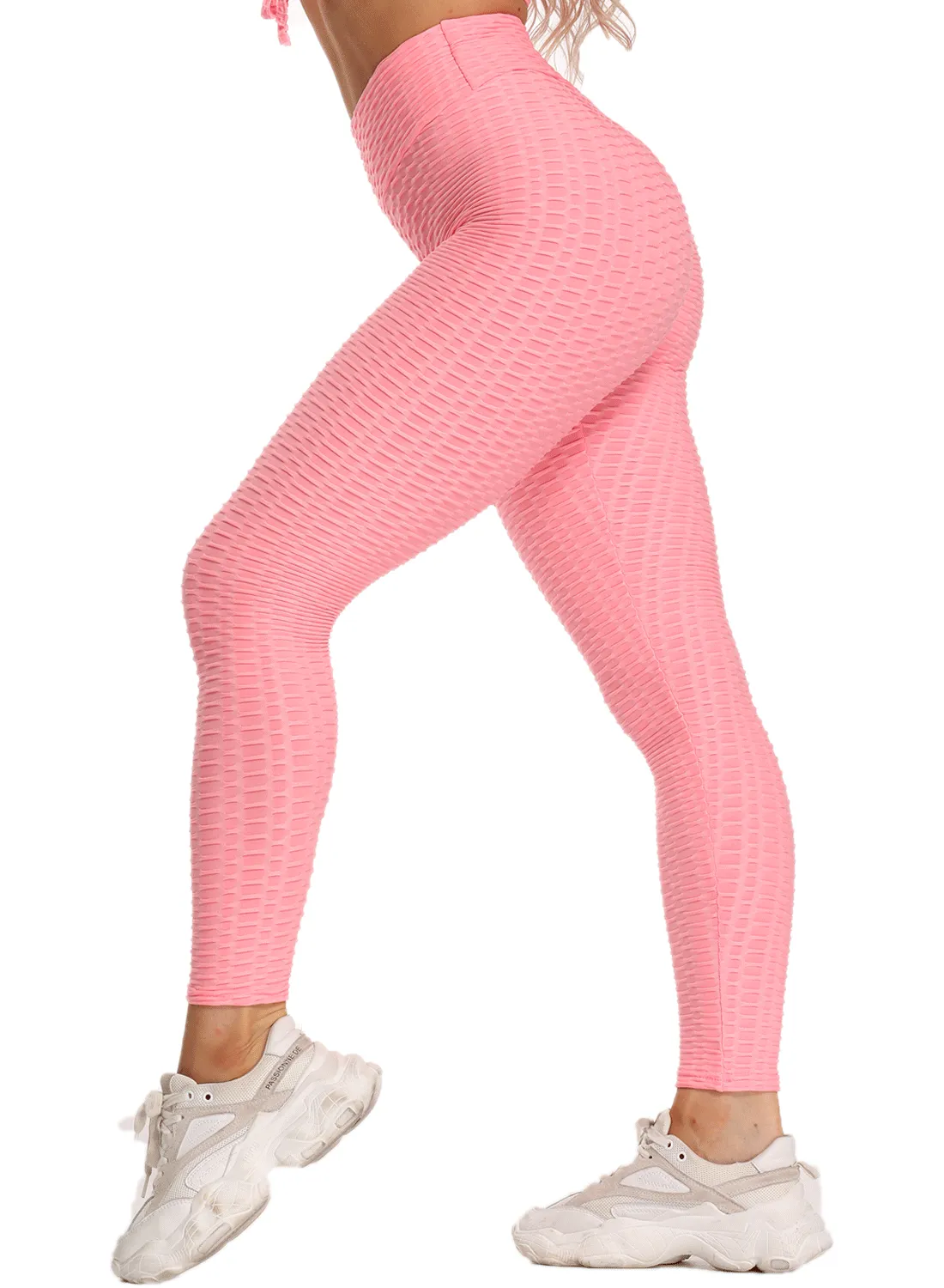 Women's Textured Ruched Fitness Yoga Pants