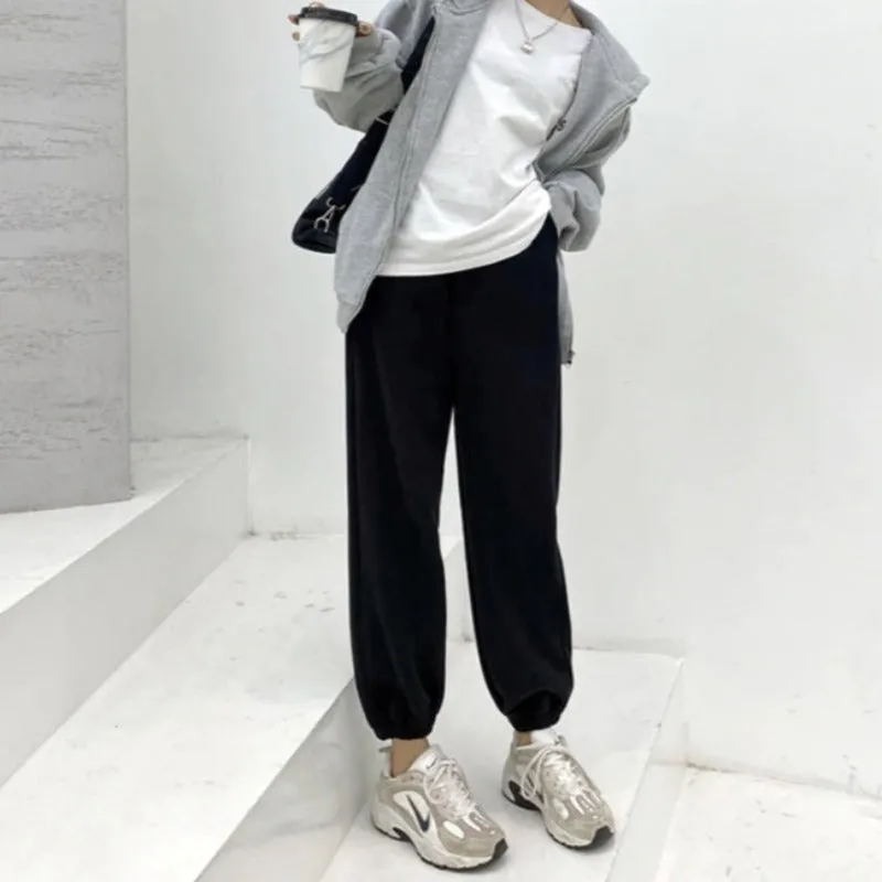 Women's Warm Fleece Casual Wide High Waist Pants