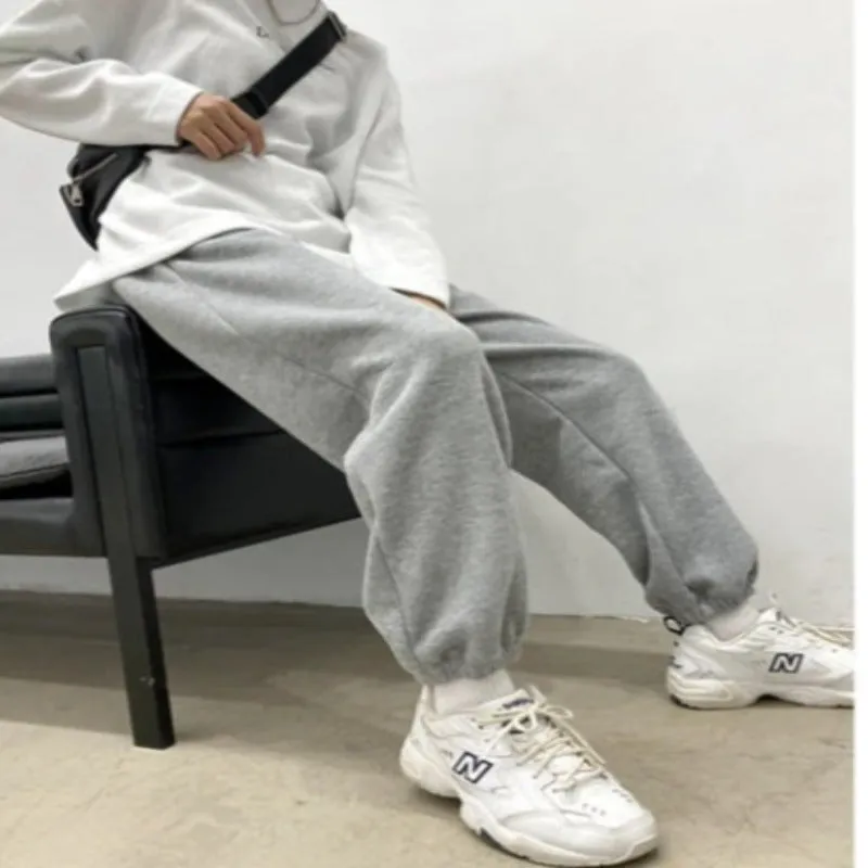 Women's Warm Fleece Casual Wide High Waist Pants