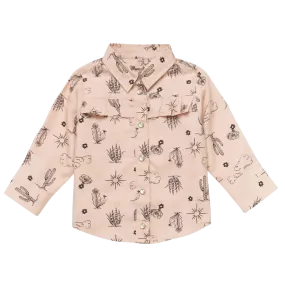 Wrangler Kid's Snap Cactus Pink Shirt