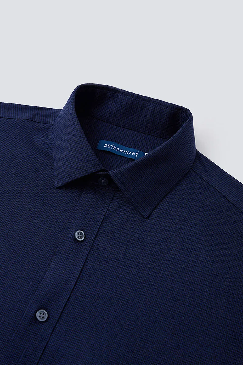 Wrinkle-Free Twill Dress Shirt  | Navy Check 10520N